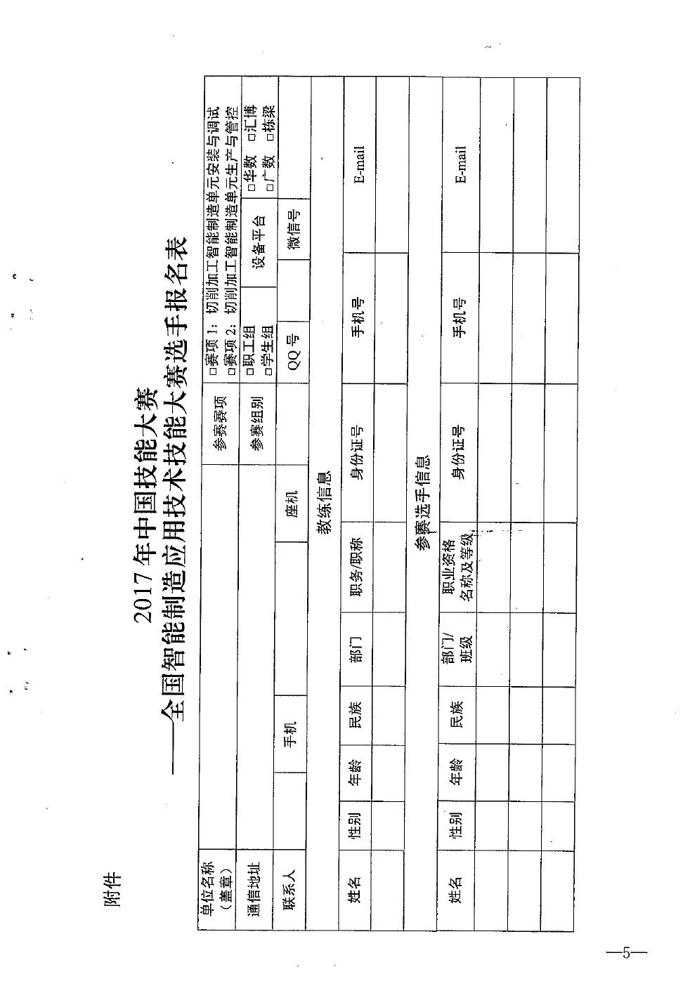 市人力社保局市总工会关于组织参加2017年中国技能大赛——全国智能制造应用技术技能大赛决赛的通知(图5)
