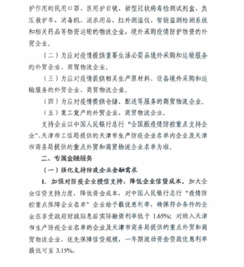 市商务局 中国银行天津分行关于推出天津市专属金融服务的通知(图2)