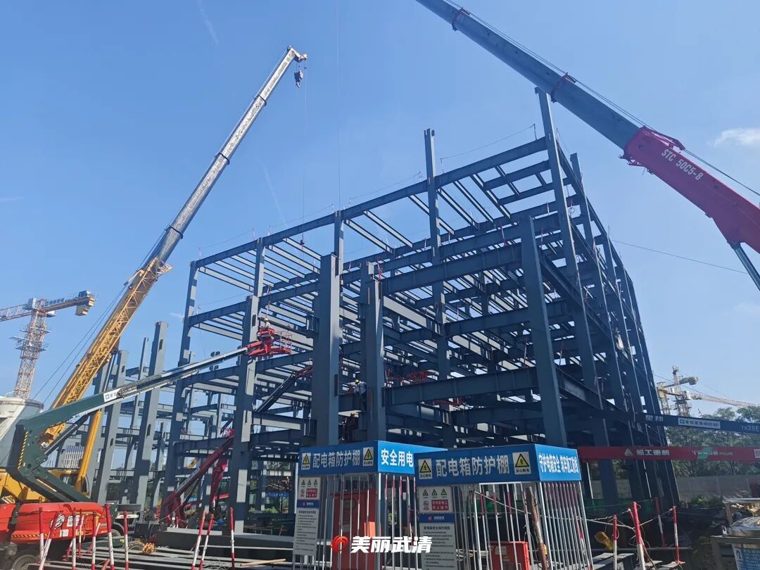 战高温、抢工期、保进度!武清重点项目建设“火热”推进(图1)